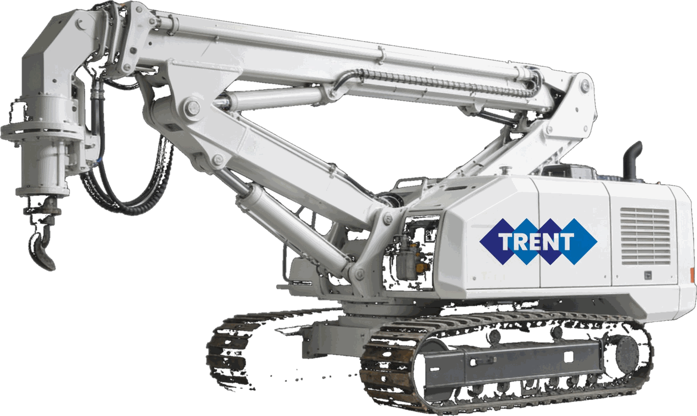 Trent track-mounted concrete placing boom